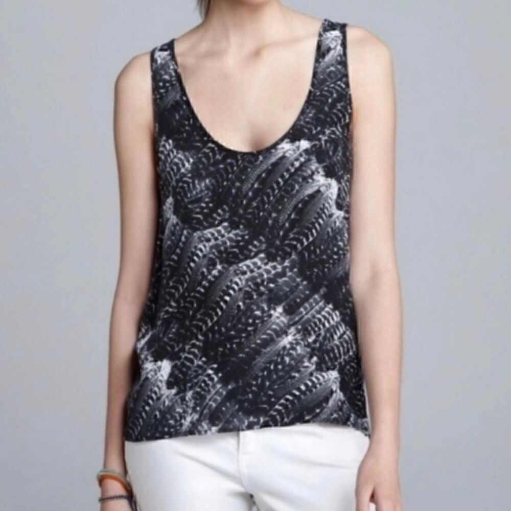 Joie Silk Top SM Feather Dark Swan Romantic Whimsigoth Fairy Grunge Mobwife